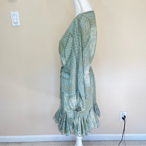 Altar’d State Long Sleeve Bandanna Print Wrap Front Dress - Picture 7 of 14